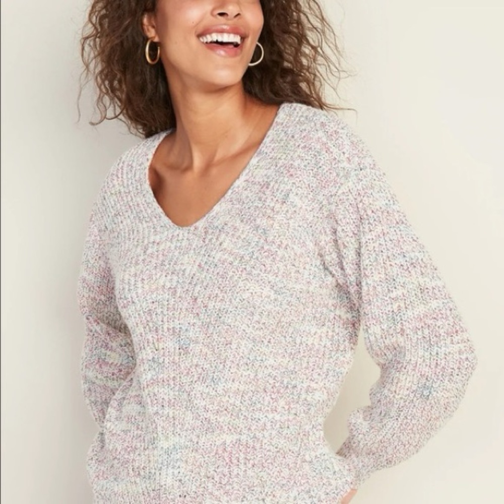 Old Navy Rainbow Shaker Stitch Sweater